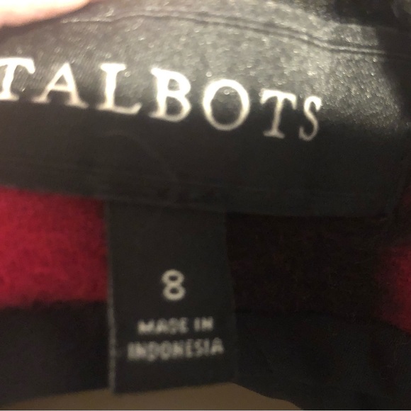 Talbots red/black plaid skirt-8 NWOT. $119 - Picture 5 of 7